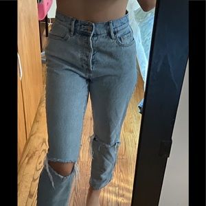 Straight leg mom jeans